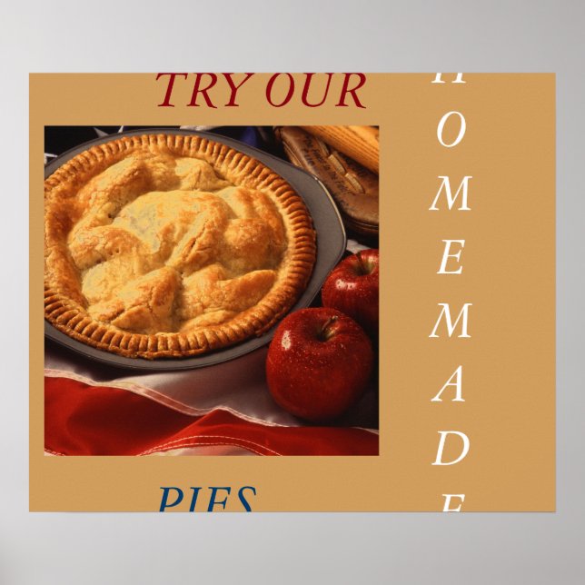 APPLE PIE ART POSTER MENÜ (Vorne)