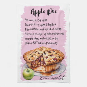Apple Pie Backrezeptur Geschirrtuch
