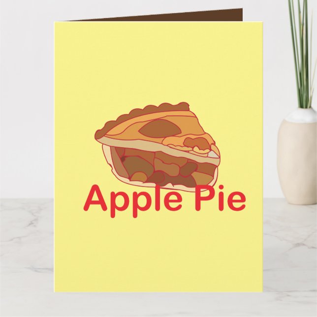 Apple Pie Dessert Gruß Karte (Vorderseite)
