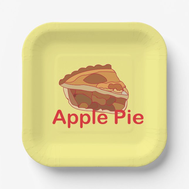 Apple Pie Dessert Party Pappteller (Vorderseite)