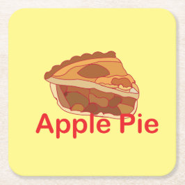 Apple Pie Dessert Rechteckiger Pappuntersetzer