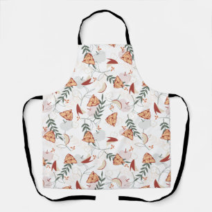 Apple Pie Floral Muster Weiß Schürze