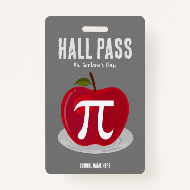 Apple Pie Hall Pass Abzeichen Ausweis (Vorderseite)