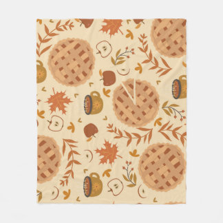 Apple Pie Herbst: Vintage Grafik Fleecedecke