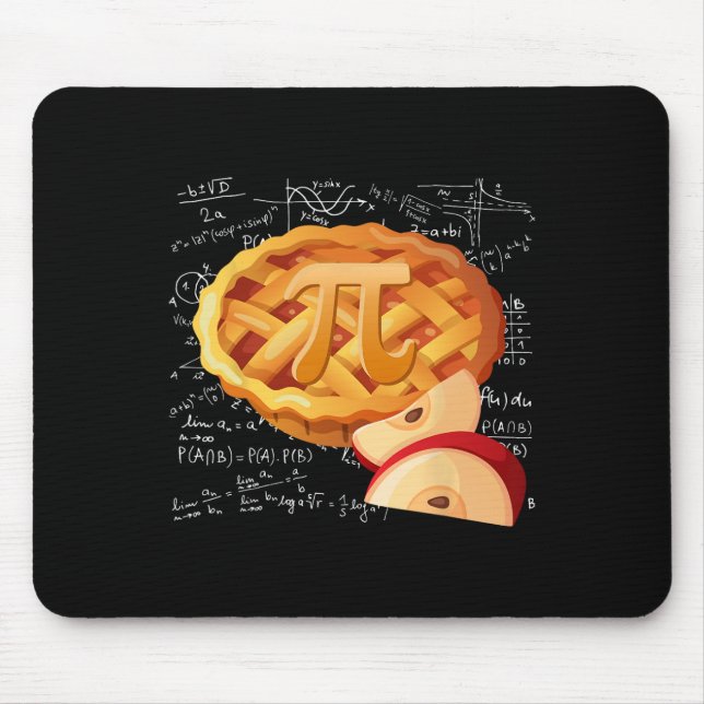 Apple Pie Math Shirt Pi Day Funny Halloween Danke Mousepad (Vorne)