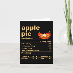 Apple Pie Nutrition Facts Fun Erntedank Christm Karte