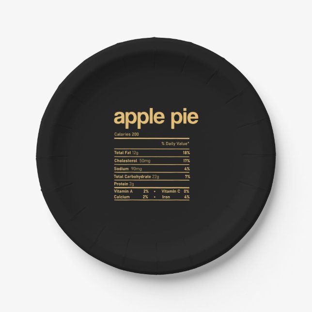 Apple Pie Nutrition Facts Funny Erntedank Chris Pappteller (Vorderseite)