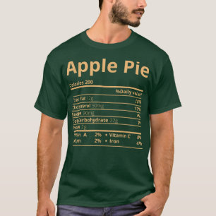 Apple Pie Nutrition Facts Funny Erntedank Chris T-Shirt
