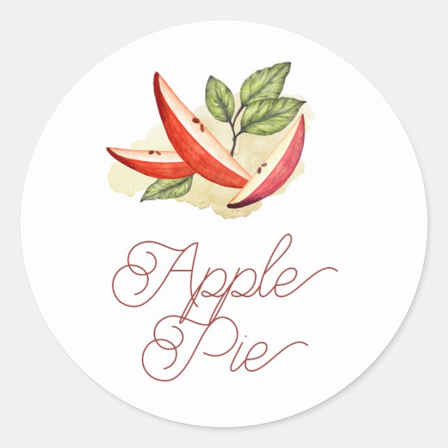 Apple Pie Runder Aufkleber (Vorderseite)