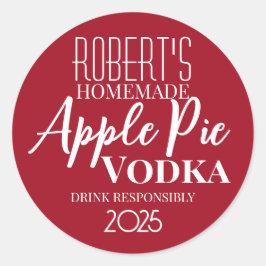 Apple Pie Vodka Personalisiert Runder Aufkleber