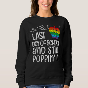 Apple Pop es letzten Schultag noch Poppin Jungen Sweatshirt