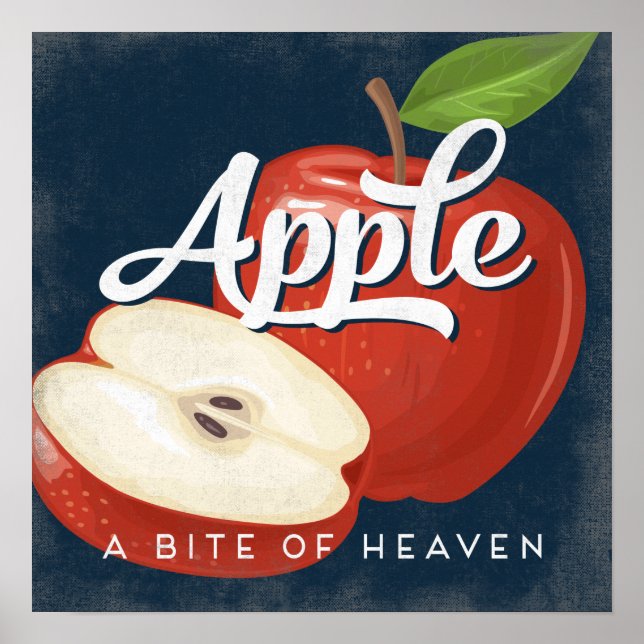 Apple Poster Vintag Fruchtklebeplakat (Vorne)