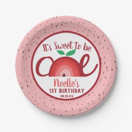 Apple Rainbow, Sweet to be One, 1st Birthday Paper Pappteller