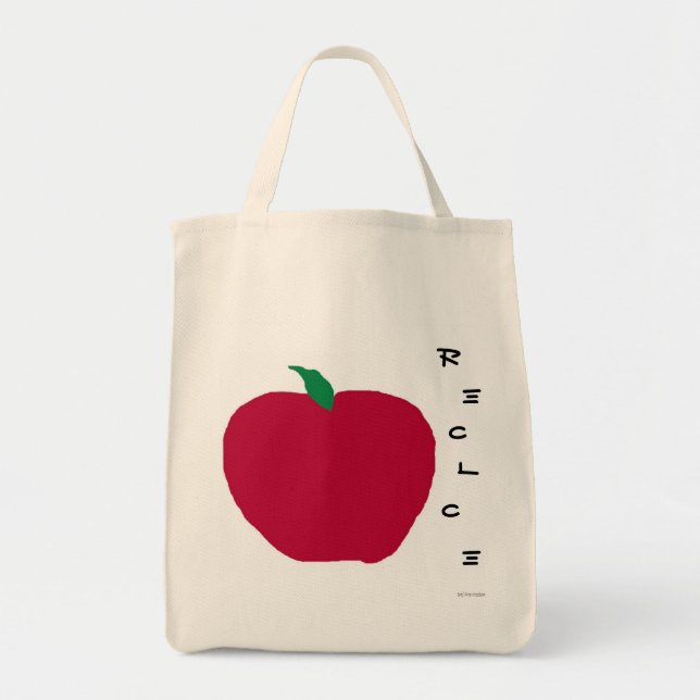 Apple recyceln Lebensmittelgeschäft-Tasche Tragetasche (Vorne)