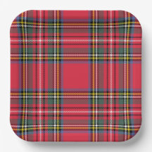 Apple Red Kariert Paper Teller