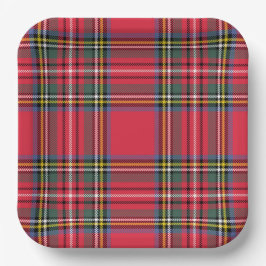 Apple Red Kariert Paper Teller