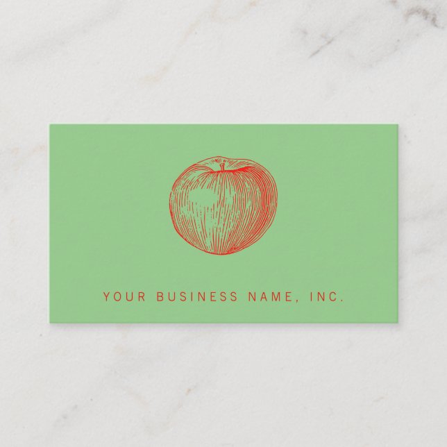Apple Red Letterpress Apple Visitenkarte (Vorderseite)