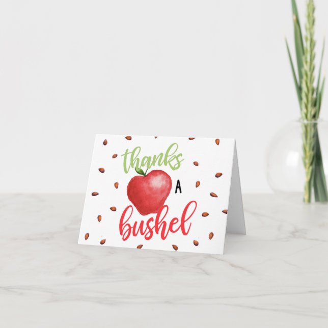 Apple remercie un Carte de remerciements Bushel (Devant)