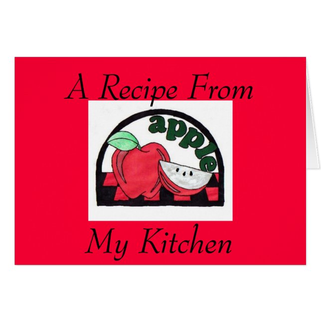 Apple-Rezept Notecard (Vorderseite (Horizontal))