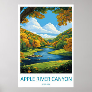 Apple River Canyon State Park Vintage Reise Poster