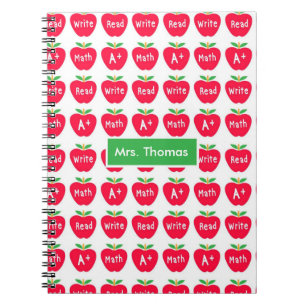 Apple rouge a personnalisé le carnet