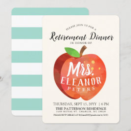 Apple-Ruhestand-Abendessen der Lehrerin Minze Einl Einladung