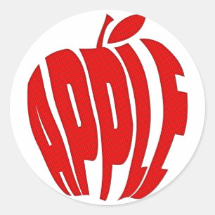 APPLE RUNDER AUFKLEBER