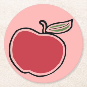 Apple Runder Pappuntersetzer