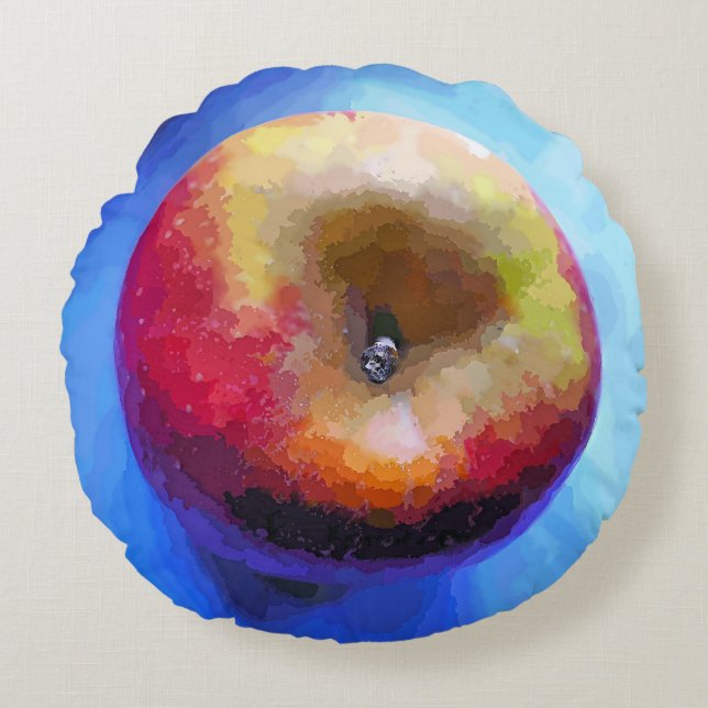 APPLE RUNDES KISSEN (Vorderseite)