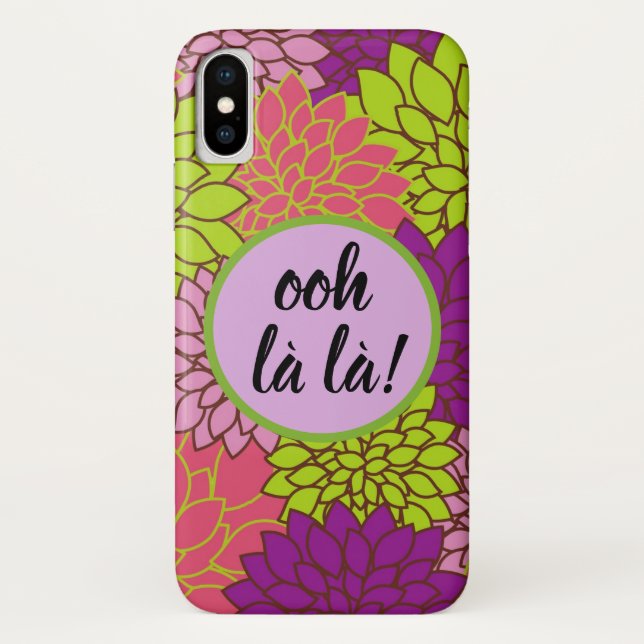 Apple/ Samsung Ooh la la! Monogramm Bold Floral Case-Mate iPhone Hülle (Rückseite)