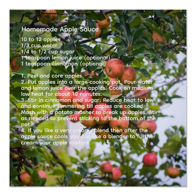 Apple Sauce Rezept Poster (Vorderseite)