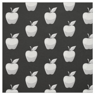 Apple Silver Muster Stoff