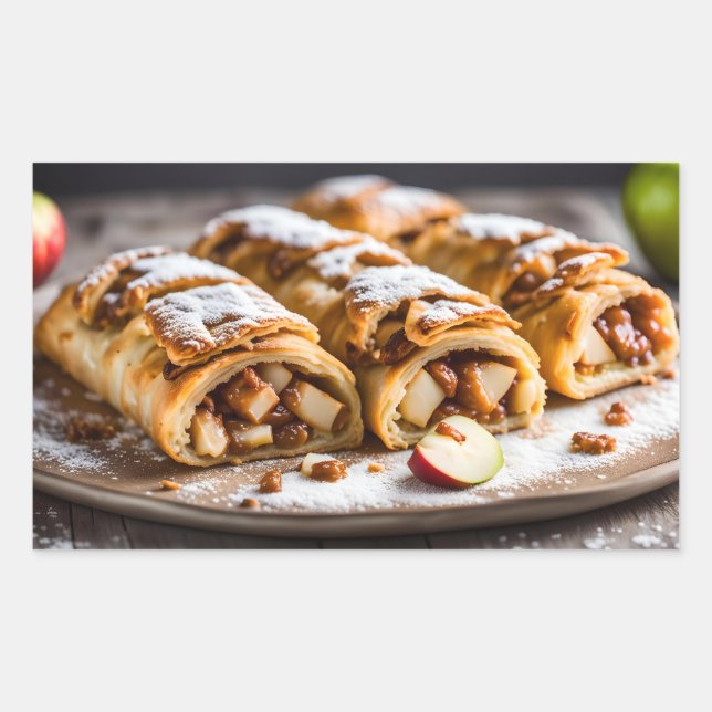 Apple Strudels Rechteckiger Aufkleber (Vorderseite)
