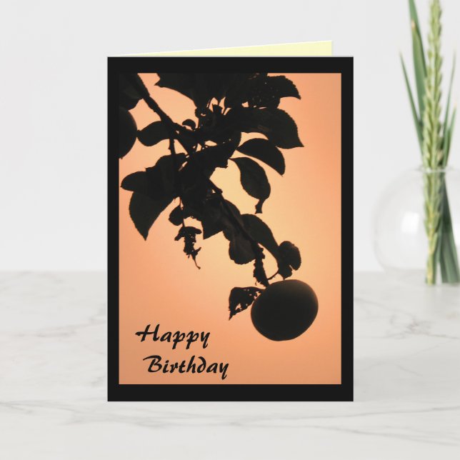 Apple Sunset Birthday Karte (Vorderseite)
