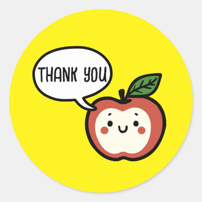 Apple Talk Runder Aufkleber (Vorderseite)