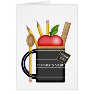 Apple-Tasse-Karte des Lehrers
