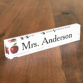 Apple Teacher Namplate für Schreibtisch Namensplakette