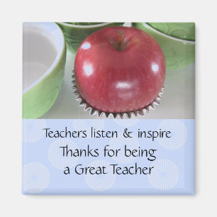 Apple Teacher Sprüche Magnet