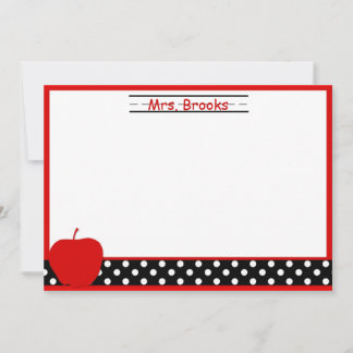Apple Teacher Stationery/Mitteilungskarten Mitteilungskarte