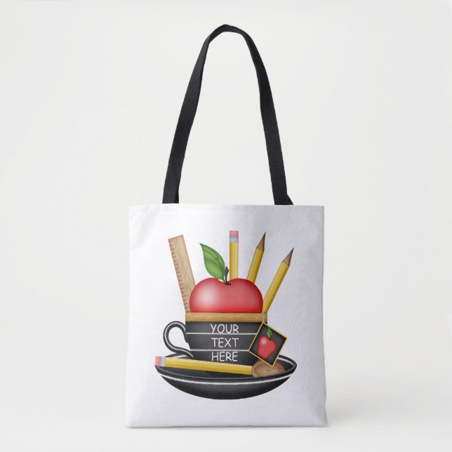 Apple Teacup Custom Tasche des Lehrers (Vorderseite)