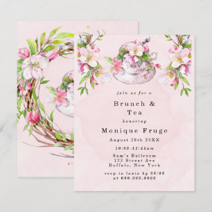 Apple Tree Blossoms Brunch and Tee Einladungen
