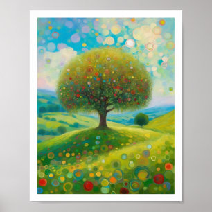 Apple Tree Blume Hill 8x10 Kunstdruckerei Poster