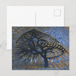 Apple Tree, Pointillist-Version von Piet Mondrian Postkarte