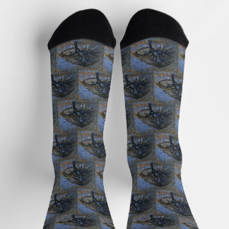Apple Tree, Pointillist-Version von Piet Mondrian Socken
