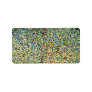 Apple Tree von Gustav Klimt, Vintager Jugendstil Adressaufkleber