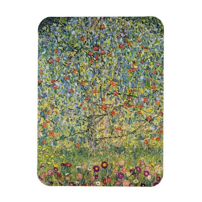 Apple Tree von Gustav Klimt, Vintager Jugendstil Magnet (Vertikal)