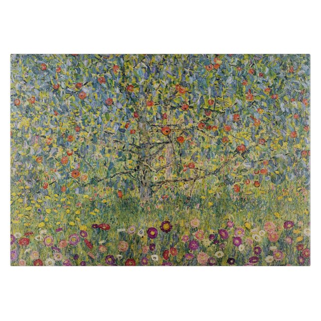 Apple Tree von Gustav Klimt, Vintager Jugendstil Schneidebrett (Vorderseite)