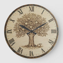 Apple Tree Wall Clock Große Wanduhr