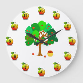 Apple Tree Wall Clock Große Wanduhr