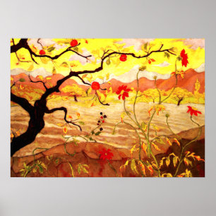 Apple Tree with Red Fruit - Paul Ranson Kunstwerk Poster